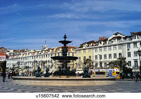 Stock Image - Europe, European city, Portugal, Lisboa, City, Town, Architecture. Fotosearch