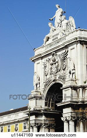 Stock Photo - Europe, European city, Portugal, Lisboa, City, Town, Building. Fotosearch