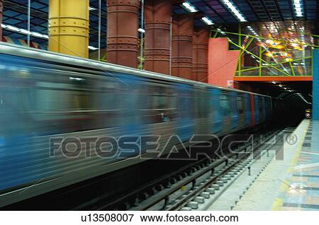 Stock Photo - Europe, European city, Portugal, Lisboa, City, Town, Station. Fotosearch