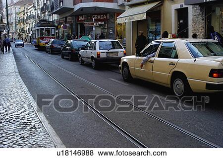 Europe, European city, Portugal, Lisboa, City, Town, Building View Large Photo Image Stock Photo - Europe, European city, Portugal, Lisboa, City, Town, Building. Fotosearch