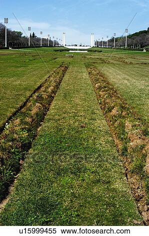 Stock Photography - Europe, European city, Portugal, Lisboa, City, Town, Grass. Fotosearch