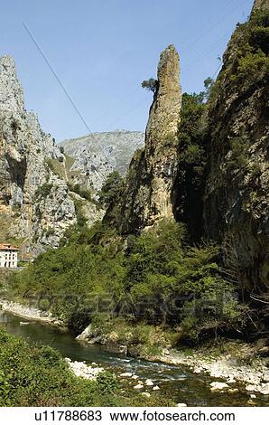 Stock Image - Spain, Cantabria, Natural park, Picos de europa, Picos europa, Nature, Landscape. Fotosearch
