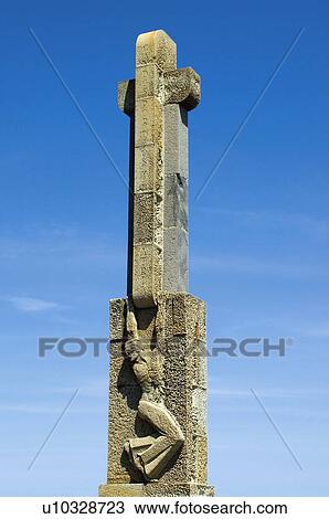 Stock Image - Spain, Cantabria, Santander, City, Town, Monument, Monumento caidos. Fotosearch