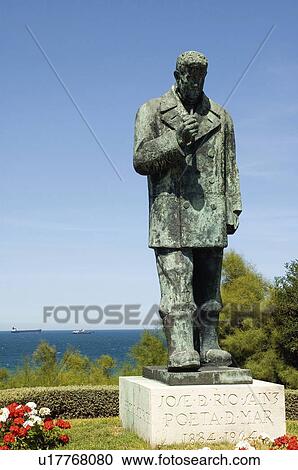 Spain, Cantabria, Santander, City, Town, Statue, Pedestal View Large Photo Image Stock Image - Spain, Cantabria, Santander, City, Town, Statue, Pedestal. Fotosearch