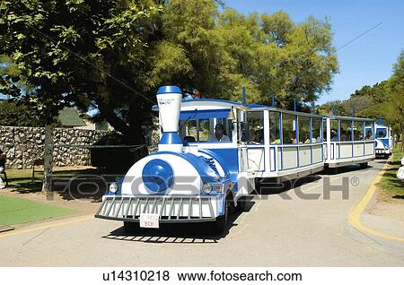 Spain, Cantabria, Santander, City, Town, Park, Train View Large Photo Image Stock Photo - Spain, Cantabria, Santander, City, Town, Park, Train. Fotosearch