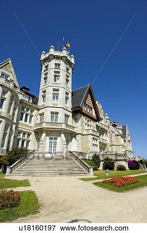 Spain, Cantabria, Santander, City, Town, Architecture, Building View Large Photo Image Stock Photo - Spain, Cantabria, Santander, City, Town, Architecture, Building. Fotosearch