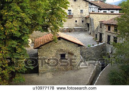 Spain, Cantabria, Santander, Potes, Village, Typical, Typical village View Large Photo Image Stock Photo - Spain, Cantabria, Santander, Potes, Village, Typical, Typical village. Fotosearch