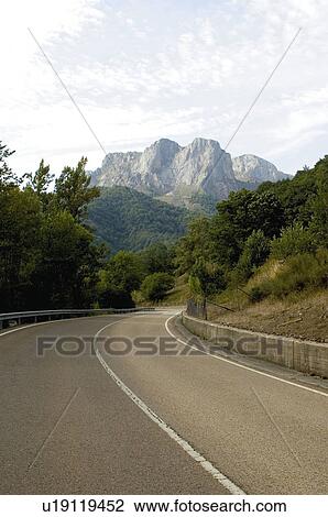 Spain, Cantabria, Santander, Road, Landscape, Nature, Mountain View Large Photo Image Stock Image - Spain, Cantabria, Santander, Road, Landscape, Nature, Mountain. Fotosearch