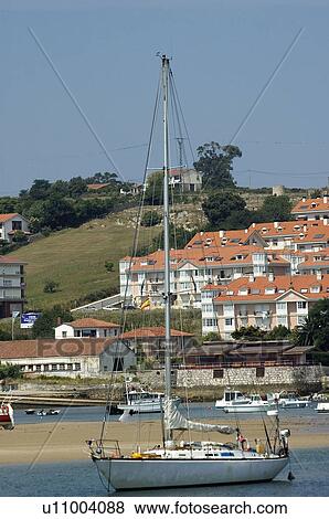 Spain, Cantabria, Santander, San vicente barquera, Village, House, Houses View Large Photo Image Stock Photo - Spain, Cantabria, Santander, San vicente barquera, Village, House, Houses. Fotosearch