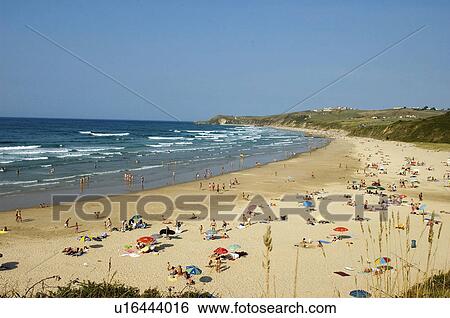 Spain, Cantabria, Santander, San vicente barquera, Nature, Beach, Sand View Large Photo Image Stock Photograph - Spain, Cantabria, Santander, San vicente barquera, Nature, Beach, Sand. Fotosearch