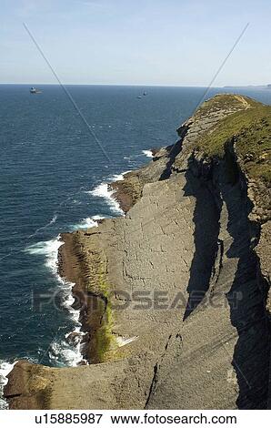 Spain, Cantabria, Santander, Sea, Ocean, Atlantic ocean, Rock View Large Photo Image Stock Photo - Spain, Cantabria, Santander, Sea, Ocean, Atlantic ocean, Rock. Fotosearch