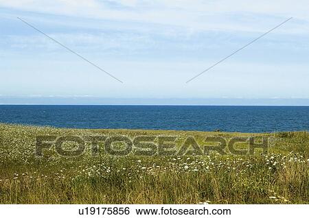 Spain, Cantabria, Santander, Sea, Ocean, Atlantic ocean, Nature View Large Photo Image Stock Photograph - Spain, Cantabria, Santander, Sea, Ocean, Atlantic ocean, Nature. Fotosearch