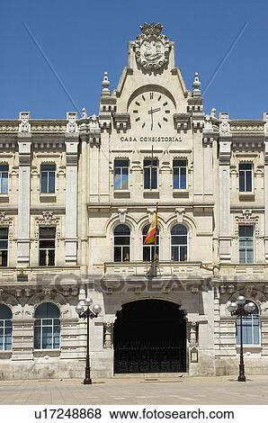 Spain, Cantabria, Santander, Architecture, City, Town, Building View Large Photo Image Stock Photo - Spain, Cantabria, Santander, Architecture, City, Town, Building. Fotosearch
