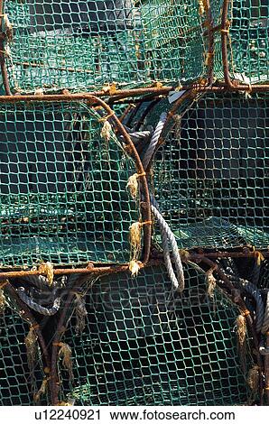 Stock Image - Fishing, Fishing material, Net, Nets, Fish, Fishes. Fotosearch
