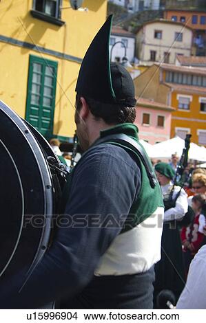 Spain, Asturias, Cudillero, City, Town, Typical, Misician View Large Photo Image Picture - Spain, Asturias, Cudillero, City, Town, Typical, Misician. Fotosearch