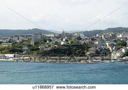 Stock Photo - Spain, Asturias, Cudillero, City, Town, Sea, Port. Fotosearch