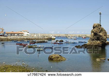 Spain, Asturias, Cudillero, Sea, Port, Harbour, Boat View Large Photo Image Picture - Spain, Asturias, Cudillero, Sea, Port, Harbour, Boat. Fotosearch