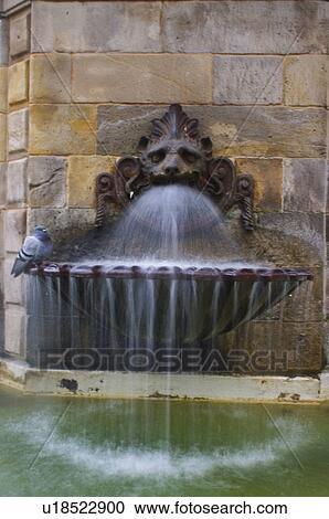 Spain, Asturias, Gijon, Architectural details, Water, Fountain, Stream View Large Photo Image Stock Image - Spain, Asturias, Gijon, Architectural details, Water, Fountain, Stream. Fotosearch