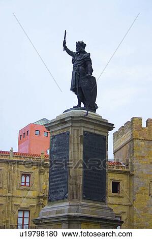 Spain, Asturias, Gijon, Architecture, Building, Buildings, Pedestal View Large Photo Image Stock Image - Spain, Asturias, Gijon, Architecture, Building, Buildings, Pedestal. Fotosearch