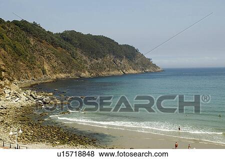 Spain, Asturias, Gijon, Beach, Artejo, Artejo beach, Seaside View Large Photo Image Stock Photo - Spain, Asturias, Gijon, Beach, Artejo, Artejo beach, Seaside. Fotosearch