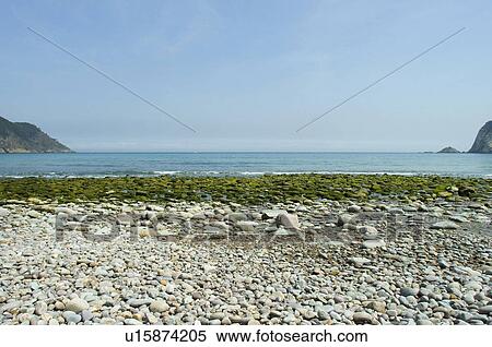 Spain, Asturias, Gijon, Beach, Artejo, Artejo beach, Seaside View Large Photo Image Stock Photography - Spain, Asturias, Gijon, Beach, Artejo, Artejo beach, Seaside. Fotosearch