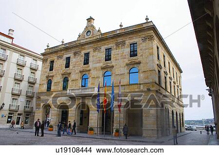 Picture - Spain, Asturias, Gijon, City, Town, Architecture, Building. Fotosearch