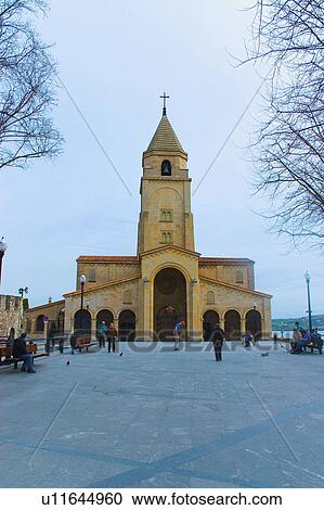 Spain, Asturias, Gijon, City, Town, Architecture, Art View Large Photo Image Stock Image - Spain, Asturias, Gijon, City, Town, Architecture, Art. Fotosearch