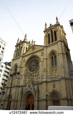 Stock Image - Spain, Asturias, Gijon, City, Town, Architecture, Gothic. Fotosearch