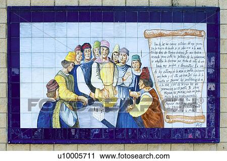 Spain, Asturias, Luarca, Wall, Facade, Tile, Tiles View Large Photo Image Stock Image - Spain, Asturias, Luarca, Wall, Facade, Tile, Tiles. Fotosearch