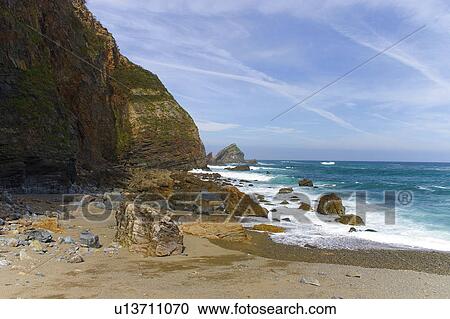 Spain, Asturias, Nature, Landscape, Rock, Rocks, Sea View Large Photo Image Stock Image - Spain, Asturias, Nature, Landscape, Rock, Rocks, Sea. Fotosearch