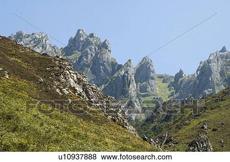 Spain, Asturias, Nature, Landscape, Mountain, Mountains, Tree View Large Photo Image Stock Photo - Spain, Asturias, Nature, Landscape, Mountain, Mountains, Tree. Fotosearch