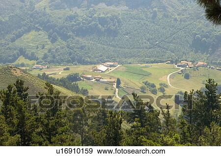 Stock Photo - Spain, Asturias, Nature, Landscape, Mountain, Mountains, Valley. Fotosearch