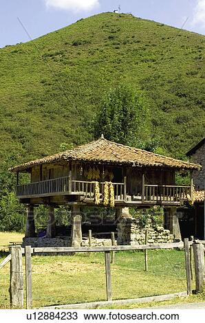 Spain, Asturias, Typical, Architecture, Typical architecture, Horreo, Column View Large Photo Image Stock Image - Spain, Asturias, Typical, Architecture, Typical architecture, Horreo, Column. Fotosearch