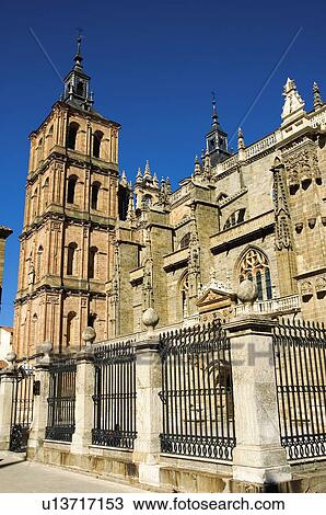 Spain, Castilla leon, Leon, Astorga, City, Town, Art View Large Photo Image Stock Image - Spain, Castilla leon, Leon, Astorga, City, Town, Art. Fotosearch