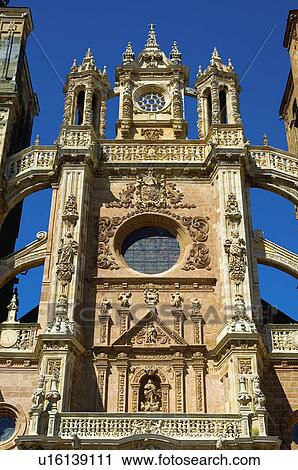 Spain, Castilla leon, Leon, Astorga, City, Town, Art View Large Photo Image Stock Image - Spain, Castilla leon, Leon, Astorga, City, Town, Art. Fotosearch