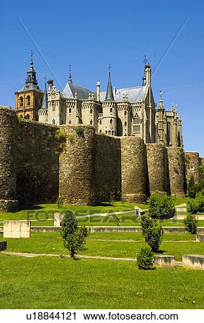 Stock Image - Spain, Castilla leon, Leon, Astorga, City, Town, Art. Fotosearch