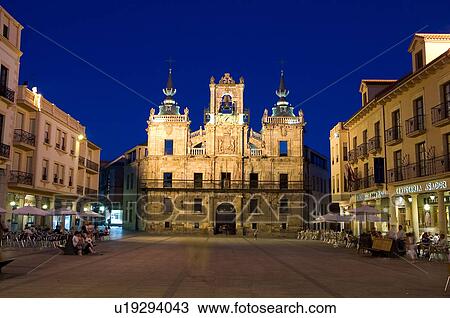 Stock Image - Spain, Castilla leon, Leon, Astorga, City, Town, Art. Fotosearch