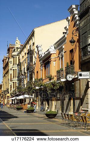 Picture - Spain, Castilla leon, Leon, City, Town, Building, Buildings. Fotosearch