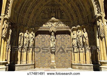 Stock Image - Spain, Castilla leon, Leon, City, Town, Art, Architecture. Fotosearch