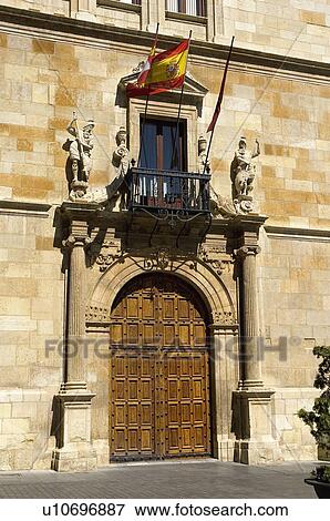 Stock Photo - Spain, Castilla leon, Leon, City, Town, Art, Architecture. Fotosearch