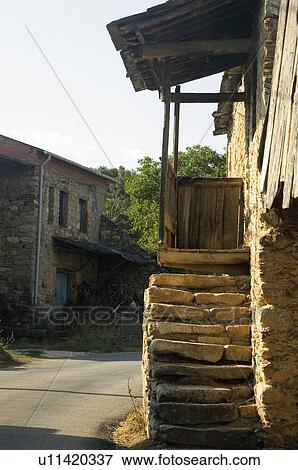 Stock Photo - Spain, Castilla leon, Leon, Las medulas, Medulas, Village, House. Fotosearch