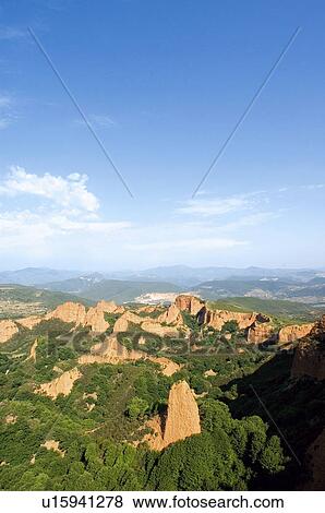 Spain, Castilla leon, Leon, Las medulas, Medulas, Nature, Landscape View Large Photo Image Stock Photo - Spain, Castilla leon, Leon, Las medulas, Medulas, Nature, Landscape. Fotosearch