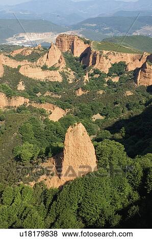 Spain, Castilla leon, Leon, Las medulas, Medulas, Nature, Landscape View Large Photo Image Stock Photo - Spain, Castilla leon, Leon, Las medulas, Medulas, Nature, Landscape. Fotosearch