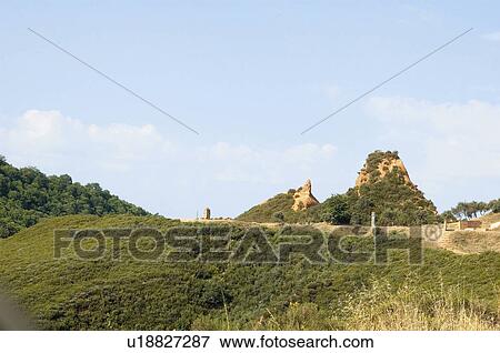 Stock Photo - Spain, Castilla leon, Leon, Las medulas, Medulas, Nature, Landscape. Fotosearch