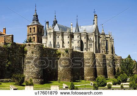 Stock Photo - Spanish Astorga palace. Fotosearch