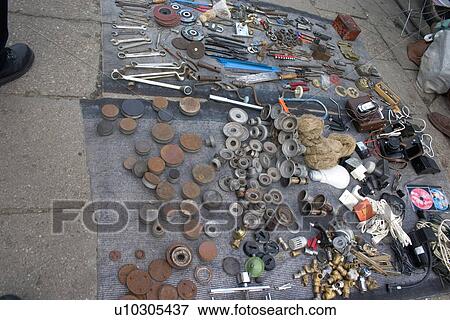 Assorted tools for sale at the Balucki Rynek market View Large Photo Image Stock Photo - Assorted tools for sale at the Balucki Rynek market. Fotosearch