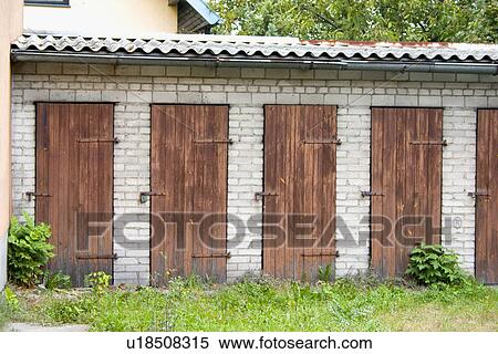 Stock Photography - Doors for storage space, Rawa Mazowiecka, Central Poland. Fotosearch