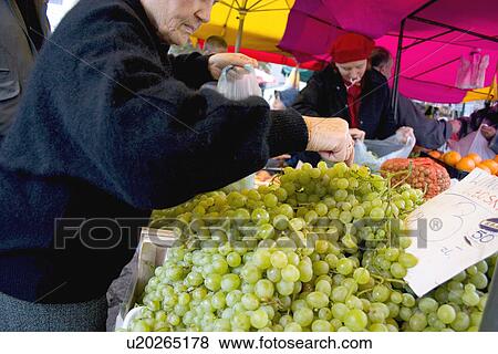 Stock Photo - Grapes sold at the Balucki Rynek market. Fotosearch