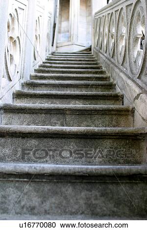 Stock Image - Stairs in Milan Italy . Fotosearch