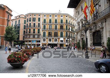 Stock Photograph - travel, spain, mallorca city. Fotosearch